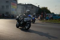 Policjanci zabezpieczają wyścig Tour de Pologne