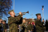 Dąbrowskie uroczystości poświęcone Henrykowi Glassowi, ps. &quot;Chudy Wilk&quot;, wielkiemu patriocie, jednemu z twórców polskiego skautingu i harcerstwa