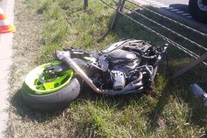 Wypadek śmiertelny motocyklisty na dąbrowskim odcinku DK94